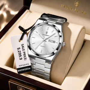 Poedagar 930 Men’s New Luxury Luminous Wristwatch Full Silver
